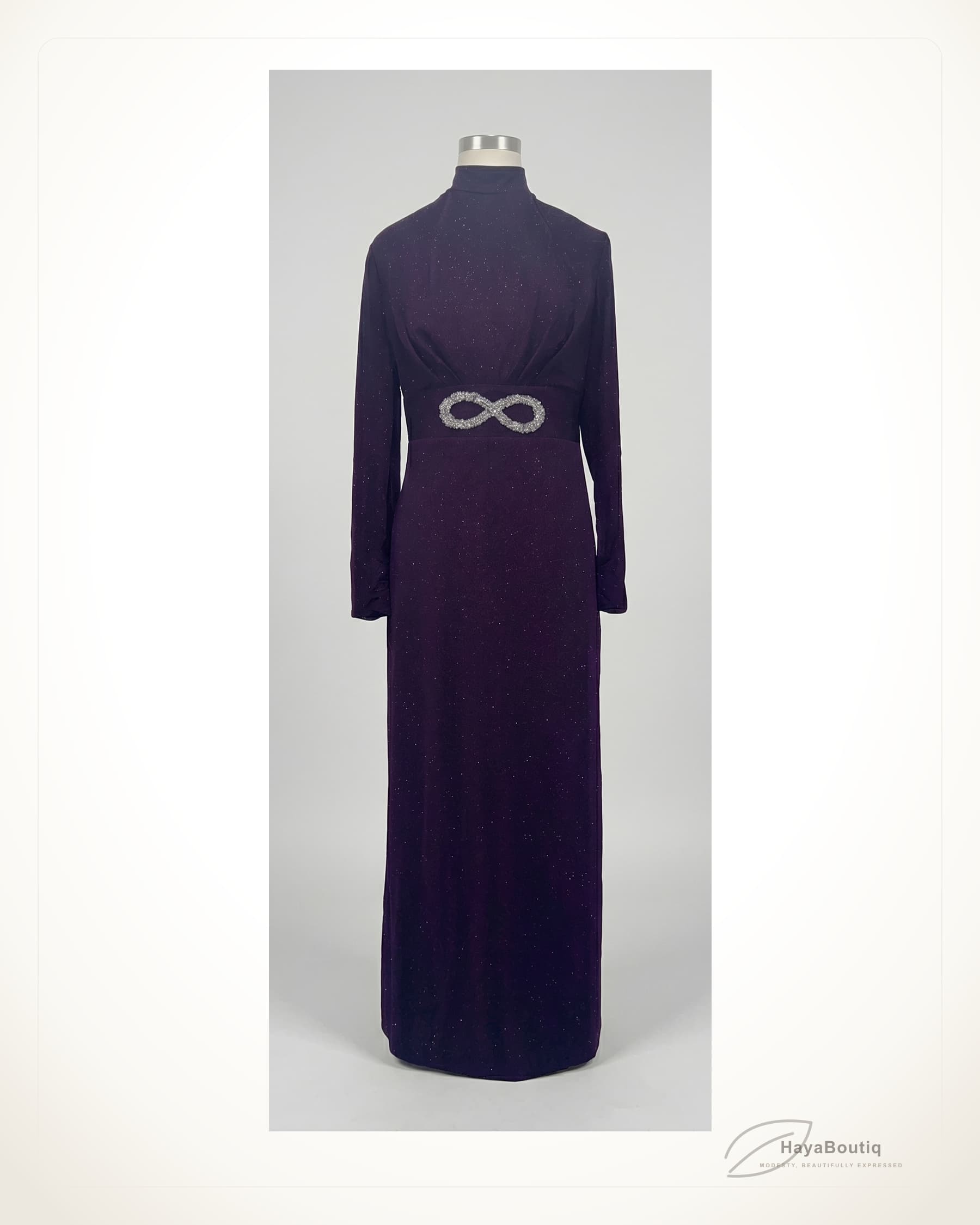HayaBoutiq amethyst modest evening dress